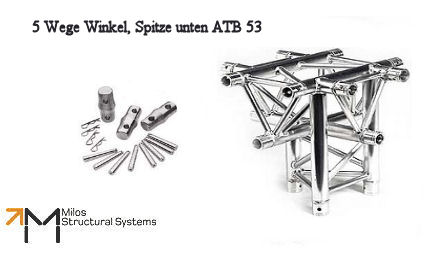 LiteTruss P3-M290, 5 Wege, Spitze unten, Winkel ATB 53